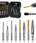 11 Pcs Left Hand Screw Extractor Set With Quick Adapter, Bolt And Nut Remover Kit for Stripped Screws and Damaged Bolts