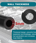 5/16 Inch ID Fuel Line Hose, Ten Foot Long, 302 PSI Push Lock NBR Rubber Fuel Hose For Automotive Use, oil resistant, wall thick