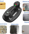 Grab On Pro Electric Suction Cup Lifter Portable Heavy Duty Tool For Wood Drywall Granite Glass Tile, showing grip on various surfaces.