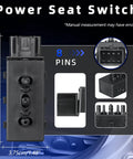 Power Seat Switch 6 Way Front Left Driver Side For Chevy Silverado Avalanche GMC Sierra Yukon Buick Allure Cadillac Replacement OE PSW87 SW5162 1S7614 12451495