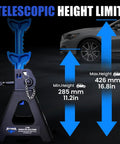 3 Ton Double Locking Car Jack Stands Heavy Duty Lift Supports Adjustable 11.2 To 16.8 Inches 6000 LB Capacity Each Set Of Two