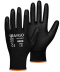 Lightweight Seamless Knit PU Coated Work Gloves For Men And Women With Smooth Palm Grip 13 Gauge Polyester Breathable Everyday Comfort For Light Warehouse Manufacturing And Gardening 60 Pairs KG11P
