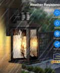 Motion Sensor Outdoor Wall Lights With Dusk To Dawn Sensor PIR Technology Anti Rust Aluminum Waterproof Porch Lanterns Black Exterior