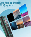 Clip On 64GB MP3 Player With Bluetooth 5.3 FM Radio And Voice Recorder Up To 128GB With Micro SD showing wallpaper options