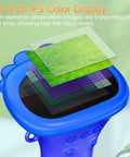 Kids Digital Microscope With 2 Inch IPS Display, 1000X Magnification, showing layered graphics on screen
