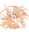 Pro Grade Handy Wood Dowel Pins Kit With Fluted Round Dowels M6 Diameter 40mm And 50mm Lengths 50 Pieces scattered view