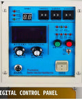 Digital control panel of Pro Grade 15KW High Frequency Induction Heater Machine 30 To 100KHz with displays and knobs.