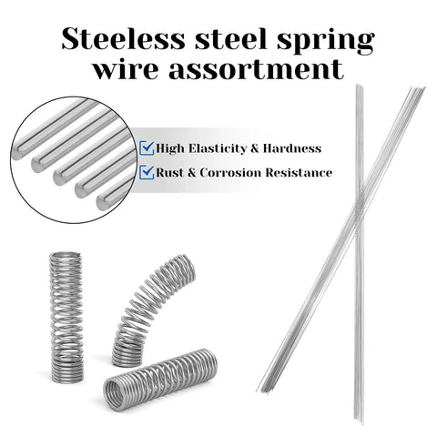 25 Pieces 0.8mm Stainless Steel Piano Wire Spring Wire 40 Cm Straight Full Hard For DIY Crafts Model Car Helicopter Airplane Projects