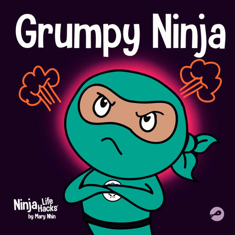 Grumpy Ninja book cover from Eight Book Box Set Of Emotions And Feelings For Kids with an animated grumpy ninja character.