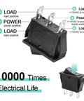 5 Pack SPDT 3 Pins 3 Position ON OFF ON Toggle Rocker Switches For Car Boat And Marine Use PA66 Nylon Durable 15A 250V