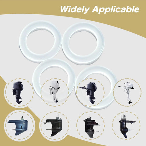 Fill And Drain Screw Washers Kit For Johnson Evinrude OMC Outboard Gearcase Lower Unit Oil Drain Gasket 4 Pack Compatible With 311598 3852105 777517 And Sierra 18-4248 Series with applicable models displayed