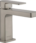 Xander Single Handle Bathroom Faucet In Brushed Nickel, Fits 1 Or 3 Hole Install, Escutcheon Included For A Clean Slick Look