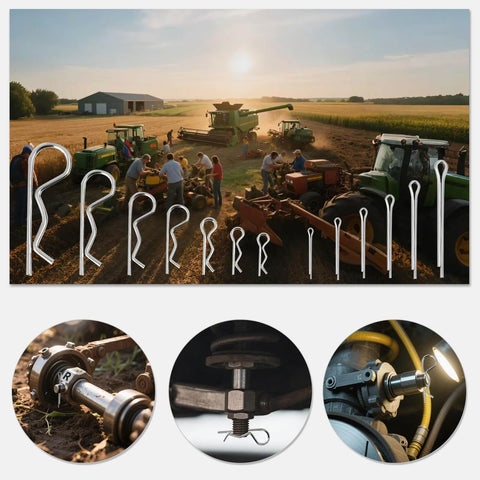 Stainless Steel Cotter Pin Kit With 295 Pieces Including 13 Sizes Of R Clip Pins Pro Grade Spring Fasteners for farming equipment