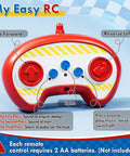 Red and white remote control for Rescue Ready Remote Control Fire Truck And Police Car Set For Toddlers And Kids 3 4 5 Years Old