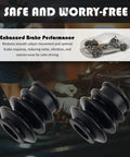 4Pcs Rubber Brake Caliper Slide Pin Bushing Kit with black boots on car maintenance background