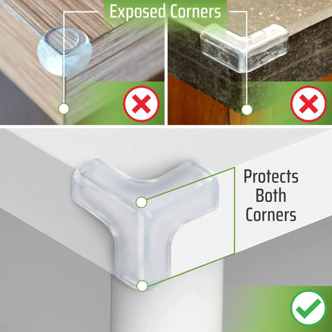 Clear Corner Protectors For Furniture 12 Pack With T Shape Edge Guards Baby Proof Cushions Silicone 30 Mm on desk edge