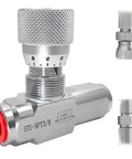Hydraulic Flow Control Valve 5000 PSI One Way Adjustable Speed Throttle Check Valve with two pipe adapters for cylinder control