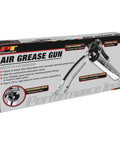 Air Grease Gun For Automotive, Workshop, And Marine Use With 4500 To 6000 PSI At The Tip, Nine Inch Flex or Five Point Five Inch Ridged Tube