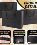 3 Pack Extra Large Black Gift Bags With Handles Includes 9 Tissue Papers 16 By 6 By 12 Inches Perfect For Mens Birthday Parties