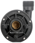 No Brainer Heavy Duty Drop In Swap Hot Tub And Spa Circulation Pump Wet End Fits LX Spa Rigs black housing with measurement guide.