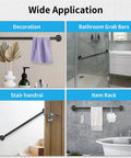 Kick Up Your Safety Game With This Heavy Duty Wall Handrail 3 Feet Long used as stair handrail and decoration in home settings.