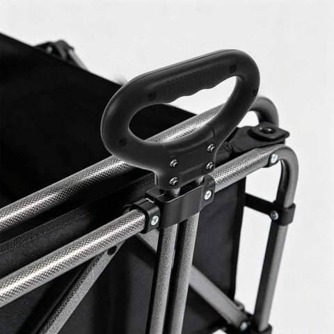 Wagon Replacement Pull Handle With Ergonomic Grip For Folding Garden Wagons And Camping Trolleys Easy Grab Double Hole Plastic Push Handle Universal Fit For Outdoor Camping And Daily Use black plastic handle on folding wagon frame