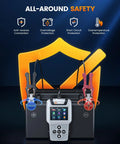 BA101 Plus Car Battery Tester for 6V and 12V Lead Acid Batteries Tests 20 to 2000 CCA Voltage and Health Supports Flooded AGM Flat Plate AGM Spiral GEL and EFB Cells Fast and Accurate Battery Diagnostics on battery clamps
