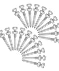 Heavy duty metal stakes from 20 Pack Grass Spike Aerator Shoes For Lawn Soil Aeration With Heavy Duty Metal Stakes Versatile