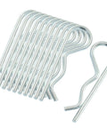20 Pcs Zinc Plated R Clips M2 5x50 Retaining Cotter Pins For Trailers And Hitch Pins Wire Hair Pins silver durable steel