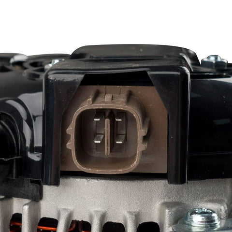 Close-up view of a connector on the High Output 100 Amp 12 Volt Alternator For Camry 2004 2005 2006 2.4L Highlander 2004 2007 2.4L