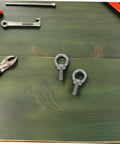 Stainless Steel Eye Bolt M6x20 Closed Ring Anchor For Lifting With Anti Loosening Hardware Beefy Heavy Duty Hook Bolt For Rigging Securing Equipment And Industrial DIY Projects, two views