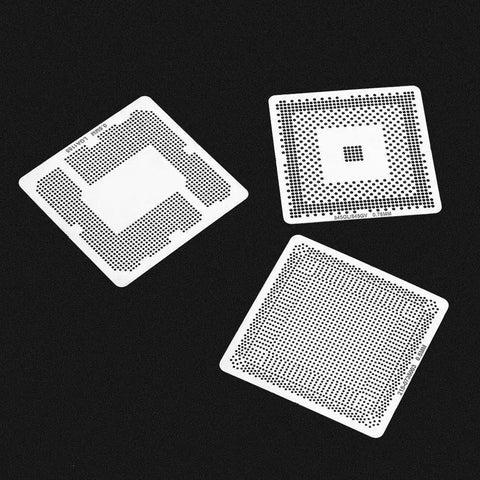 Hella Solid 130 Piece BGA Rework Stencil Kit For Laptop And Desktops With Universal Stainless Steel Mesh Solder Templates That Make Chip Repair A No Brainer