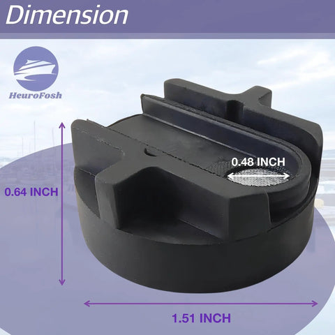 HeuroFosh branded black cap with precise dimensions for VST Fuel Filter 68V13915 Replacement For Yamaha 115HP 200HP 225HP