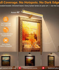 Dreamy Insert Picture Light Offering Straightforward Zero Drill Mounting And Smooth Magnetic Attachment For Hassle Free Wall Frame Illumination That Is An Absolute Game Changer illuminating framed art with even light.