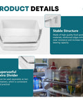 Right Door Bin for Kenmore Elite LG Refrigerators No Fuss Food Grade ABS Door Shelf Replacement With Adjustable Dividers Fits AAP73252202 04 06 09 11 Models Durable Shelf Bin By Fetechmate showing stable structure and extra divider.