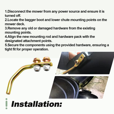 Installation guide for Awesome Heavy Duty Hardware Pack For Cub Cadet Bagger Boot 42 And 46 Inch Mtd Troy Bilt Double Bagging System Leaf Collector Replace 689-00636
