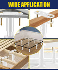 Total Game Changer Adjustable Metal Bed Legs In Crisp White Set Of Six Hella Sturdy Swivel Furniture Supports for various furniture applications.