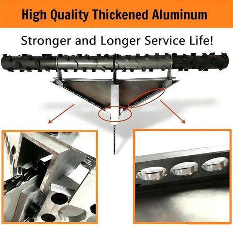 Professional Grade 1800W Spray Foam Planer Cuts Polyurethane Walls Tight And Clean Like A Hot Knife Through Butter For Quick Insulation Trimming And Foam Cleanup Projects, showing thick aluminum construction and sharp cutting edge.