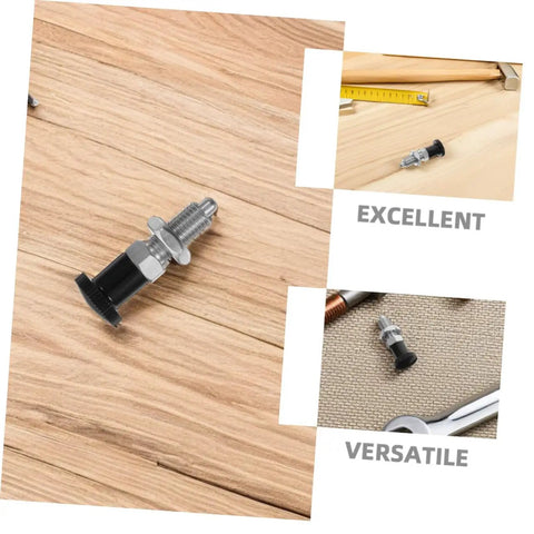 Rock Solid Stainless Steel Spring Plunger With Integrated Reset Mechanism And Precision Fine Thread Designed For Tough Industrial Tool Work Benches And Custom Jigs Built Like A Tank To Outlast Daily Wear on wooden surface