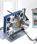 Knockout 550W Bench Belt Sander And Fixed Angle Grinder With 1X30 Inch Sandbelt For Metal Wood Polishing CNC Precision Polisher close-up view.