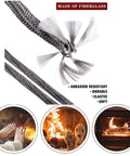 BSTFLEX graphite-impregnated fiberglass rope gasket for wood stoves, 1 in x 72 in