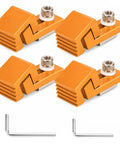 Heavy Duty Aluminum CNC Hold Down Clamps for Woodworking, 4 Pack, side view with included Allen keys