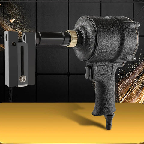 Pro Grade Pneumatic Hole Puncher With 360 Degree Swivel And Quiet Exhaust Guard For Rock Solid Performance On Tough Sheet Metal Panels And Fast Trade Shop Work