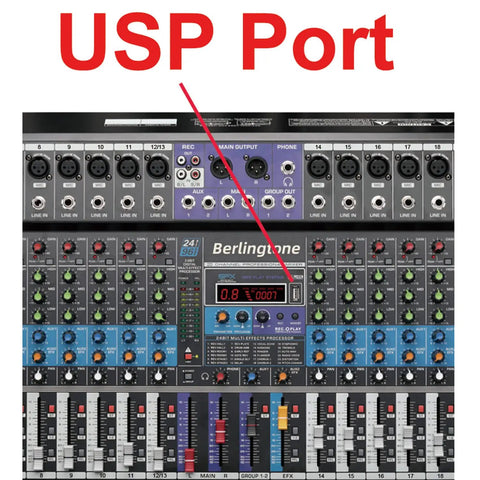 Close-up of 20 Channel Pro Bluetooth Studio DJ Mixer And Controller With USB MP3 Player PC Recording 18 Mic Inputs 48V Phantom Power