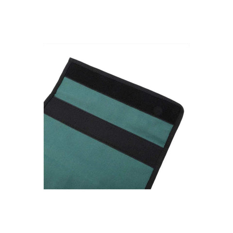Close-up of Foldable Garden Kneeler With Tool Pouch And Multiple Pockets, showing green 600D Oxford fabric material