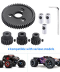 Beefed Up Metal Spur Gear Set 54T 32P With 15T 17T 19T Pinions And 3.175mm Coupler For Traxxas Slash 4X4 2WD VXL RC Cars