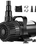 Beefy Submersible Pond Pump 100W 1600GPH with 180 Degree Adjustable Nozzle and Barrier Bag for Koi Ponds Fountains Waterfalls