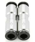 Pneumatic Push-To-Connect Check Valve 5/16 In OD X 5/16 In OD One-Way Valve Pack Of 2, Nickel Plated Brass Body With NBR Seals