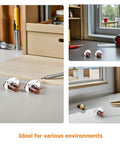 Four Sets Dresser Drawer Slides Kit Replacement Drawer Track Glides with tools on various work surfaces