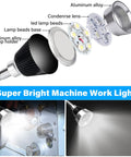 Diagram showing components of LED Work Light With Flexible Gooseneck And Magnetic Base For Workbench And Tools